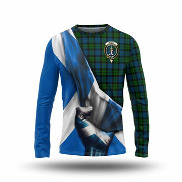 McCoy Tartan Long Sleeve T-Shirt with Family Crest Scotland Patriotic Style Unisex - Tartan Vibes Clothing