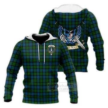 McCoy Tartan Knitted Hoodie with Family Crest Celtic Skull Style Unisex Knitted Pullover Hoodie - Tartan Vibes Clothing