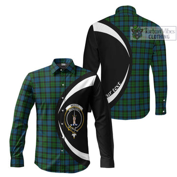 McCoy Tartan Long Sleeve Button Up with Family Crest Circle Style Men's Shirt S - Tartan Vibes Clothing