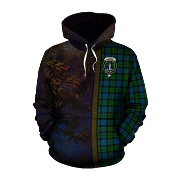 Tartan Vibes Clothing McCoy Tartan Family Crest Cotton Hoodie Alba Gu Brath Be Brave Lion Ancient Style