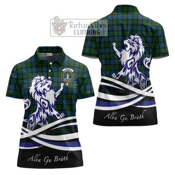 McCoy Tartan Women's Polo Shirt with Alba Gu Brath Regal Lion Emblem Women - Tartan Vibes Clothing