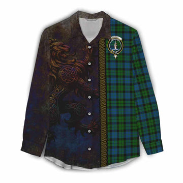 McCoy Tartan Family Crest Women's Casual Shirt Alba Gu Brath Be Brave Lion Ancient Style Female - Tartan Vibes Clothing