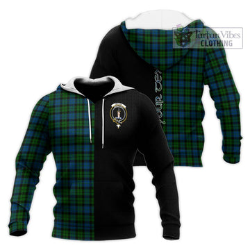 McCoy Tartan Knitted Hoodie with Family Crest and Half Of Me Style Unisex Knitted Pullover Hoodie - Tartan Vibes Clothing