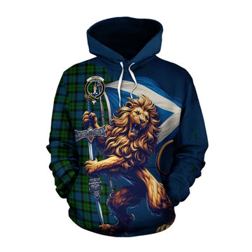 McCoy Tartan Family Crest Cotton Hoodie with Scottish Majestic Lion Pullover Hoodie XS - Tartan Vibes Clothing