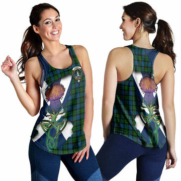 Tartan Vibes Clothing McCoy Tartan Family Crest Women's Racerback Tanks Scottish Thistle Celtic Inspired
