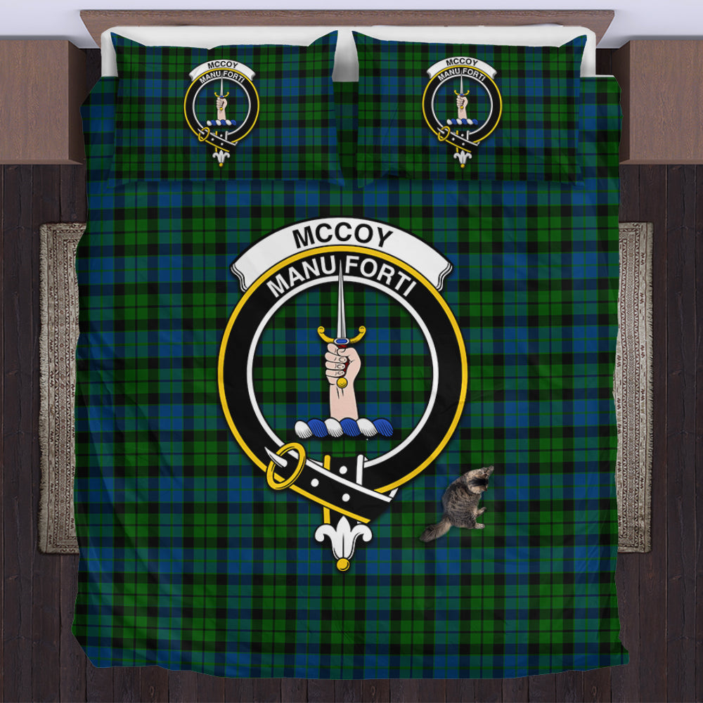 McCoy Tartan Bedding Set with Family Crest US Bedding Set - Tartan Vibes Clothing