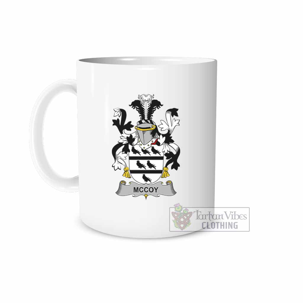 McCoy Irish Clan Coat of Arms Ceramic Mug White - 2D-tartanvibesclothing