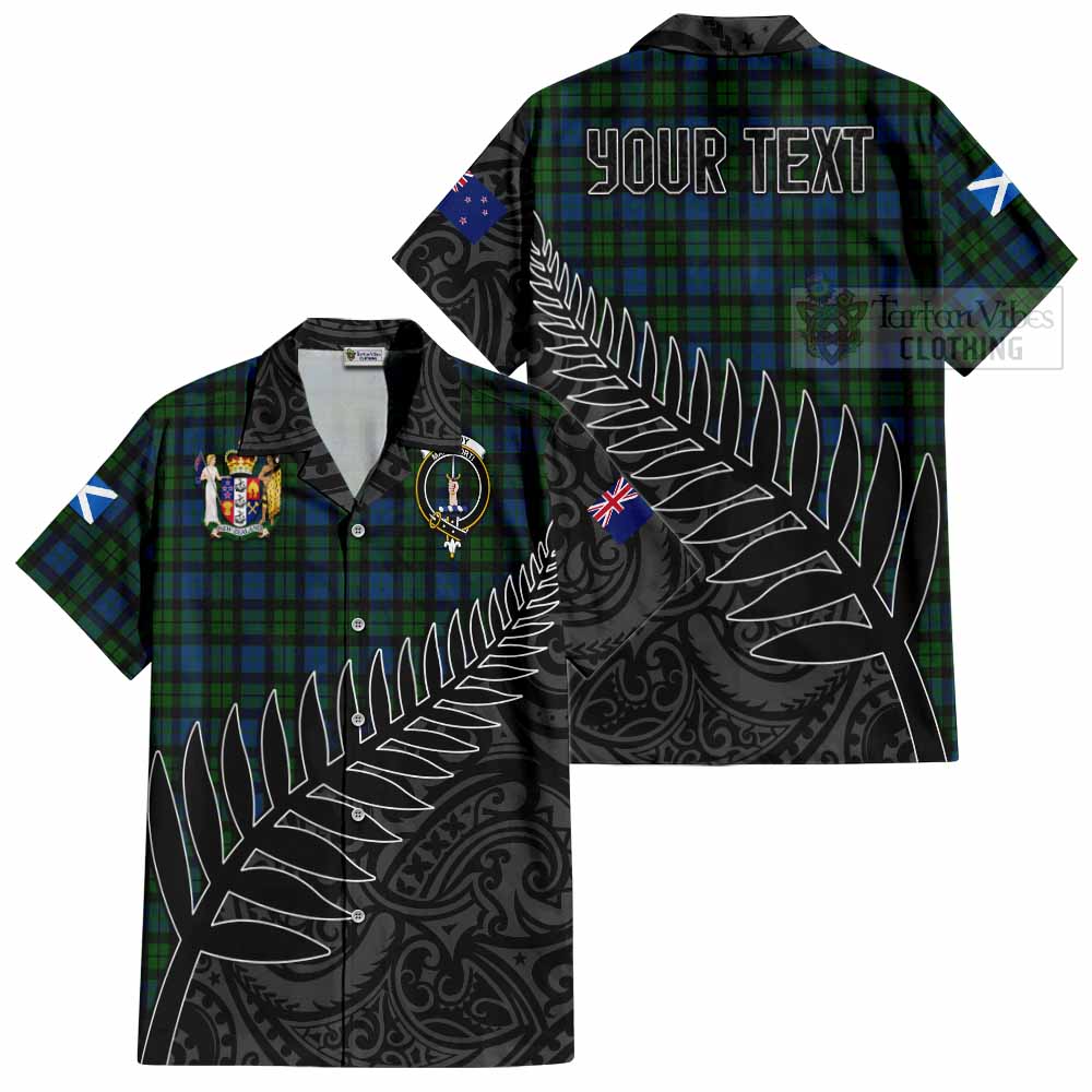 McCoy Crest Tartan Hawaiian Shirt with New Zealand Silver Fern Half Style Kid - Tartan Vibes Clothing