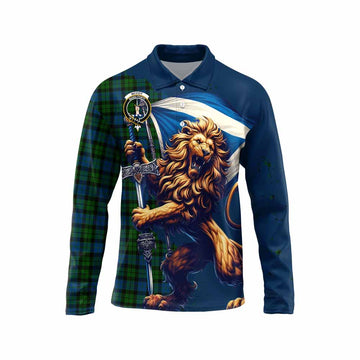 McCoy Tartan Family Crest Long Sleeve Polo Shirt with Scottish Majestic Lion Unisex - Tartan Vibes Clothing