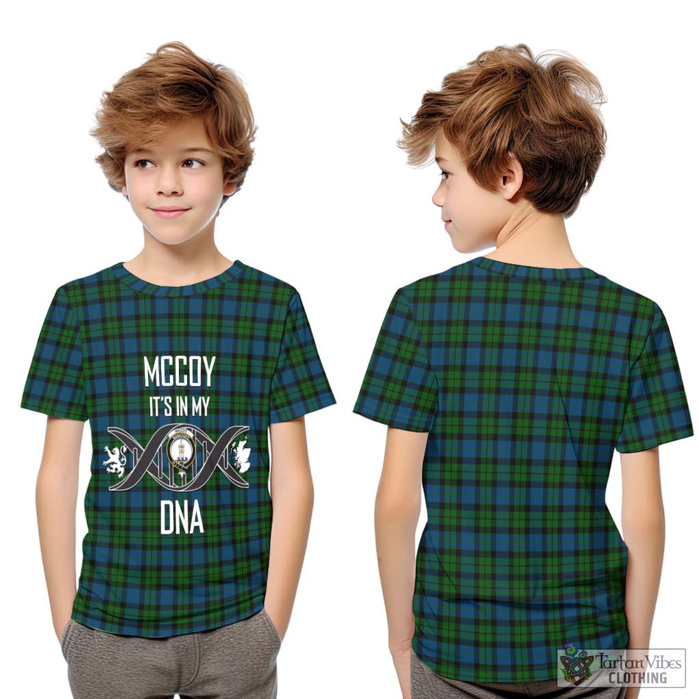 McCoy Tartan Kid T-Shirt with Family Crest DNA In Me Style Youth XL Size14 - Tartan Vibes Clothing