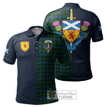 McCoy Tartan Polo Shirt Alba with Scottish Lion Royal Arm Half Style Kid - Tartan Vibes Clothing
