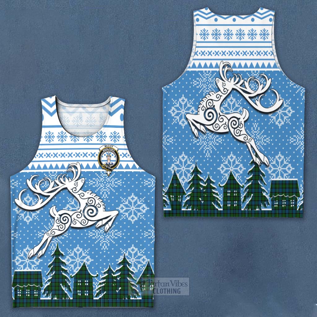 McCoy Clan Christmas Men's Tank Top Celtic Reindeer Style Men - Tartan Vibes Clothing