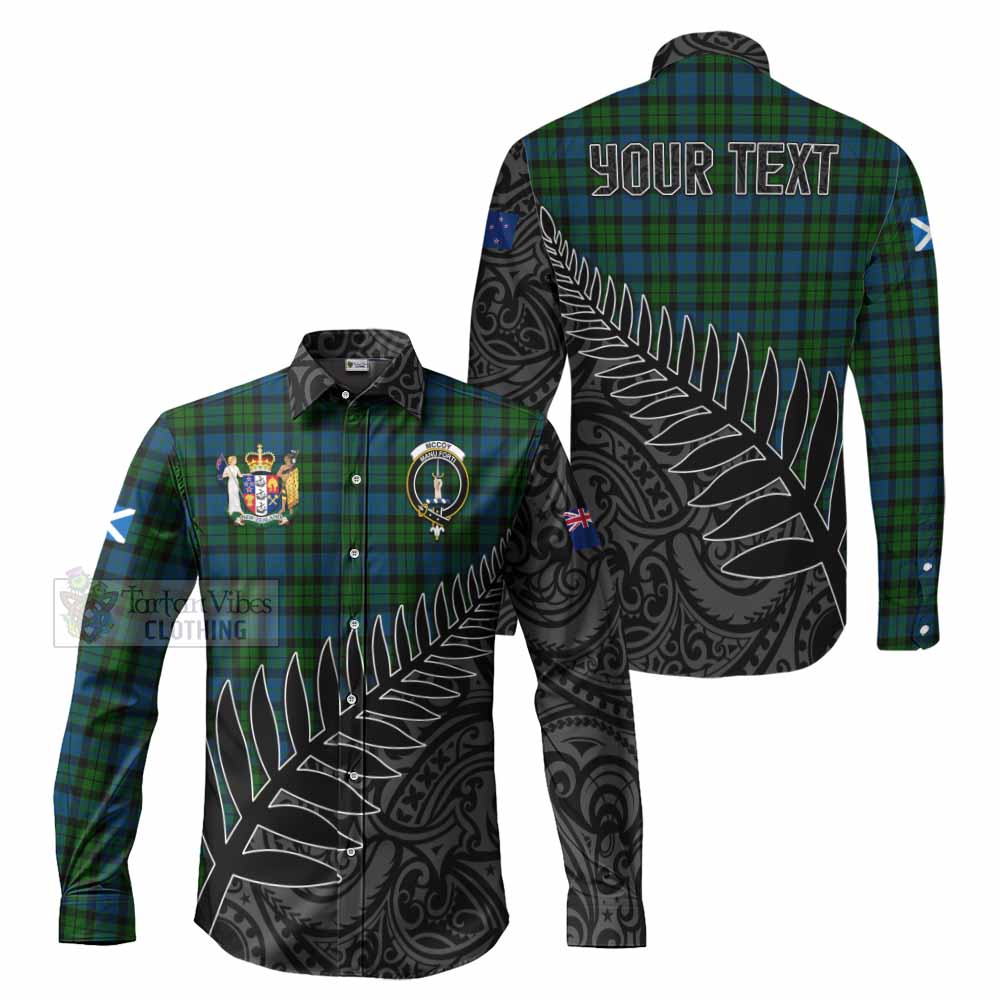 McCoy Crest Tartan Long Sleeve Button Shirt with New Zealand Silver Fern Half Style Men's Shirt S - Tartan Vibes Clothing