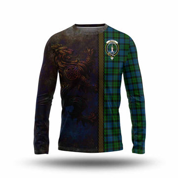 Tartan Vibes Clothing McCoy Tartan Family Crest Long Sleeve T-Shirt Alba Gu Brath Be Brave Lion Ancient Style