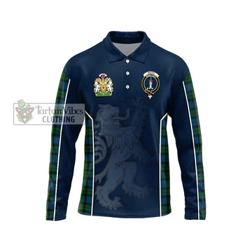 McCoy Tartan Long Sleeve Polo Shirt with Family Crest and Lion Rampant Vibes Sport Style Unisex - Tartan Vibes Clothing