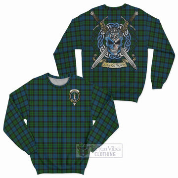 McCoy Tartan Sweatshirt with Family Crest Celtic Skull Style Unisex - Tartan Vibes Clothing