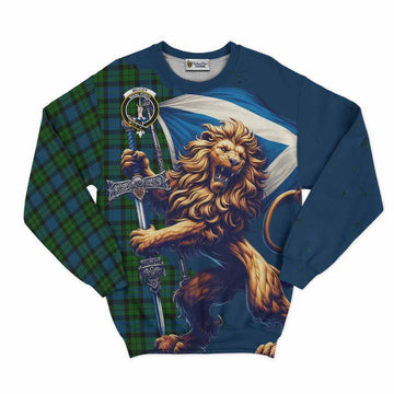 McCoy Tartan Family Crest Sweatshirt with Scottish Majestic Lion Unisex - Tartan Vibes Clothing