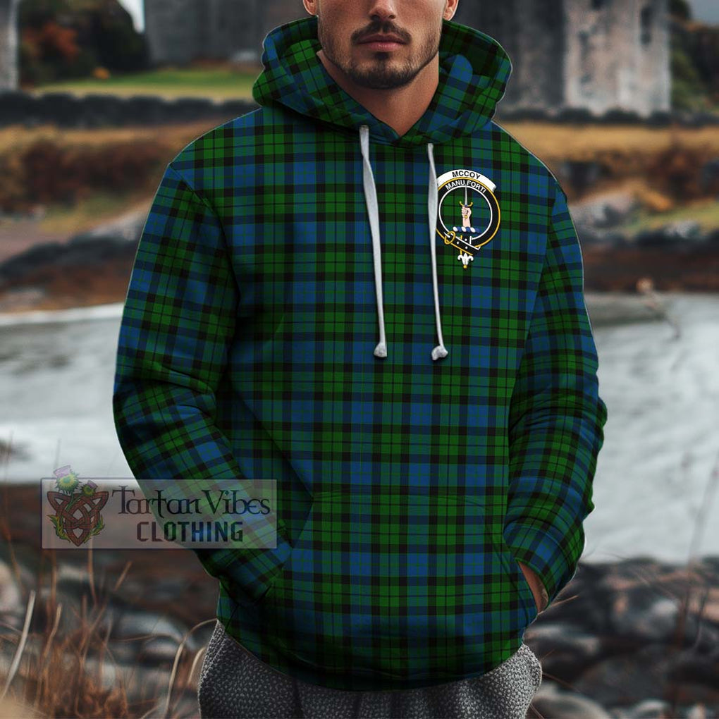 McCoy Tartan Cotton Hoodie with Family Crest Zip Hoodie - Tartan Vibes Clothing