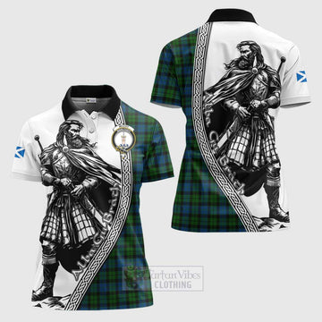 McCoy Tartan Clan Crest Women's Polo Shirt with Highlander Warrior Celtic Style Women - Tartan Vibes Clothing