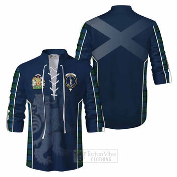 McCoy Tartan Ghillie Kilt Shirt with Family Crest and Lion Rampant Vibes Sport Style Men - Tartan Vibes Clothing