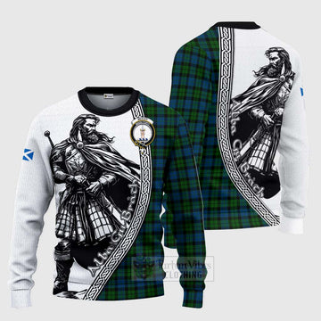 McCoy Tartan Clan Crest Knitted Sweater with Highlander Warrior Celtic Style Unisex - Tartan Vibes Clothing