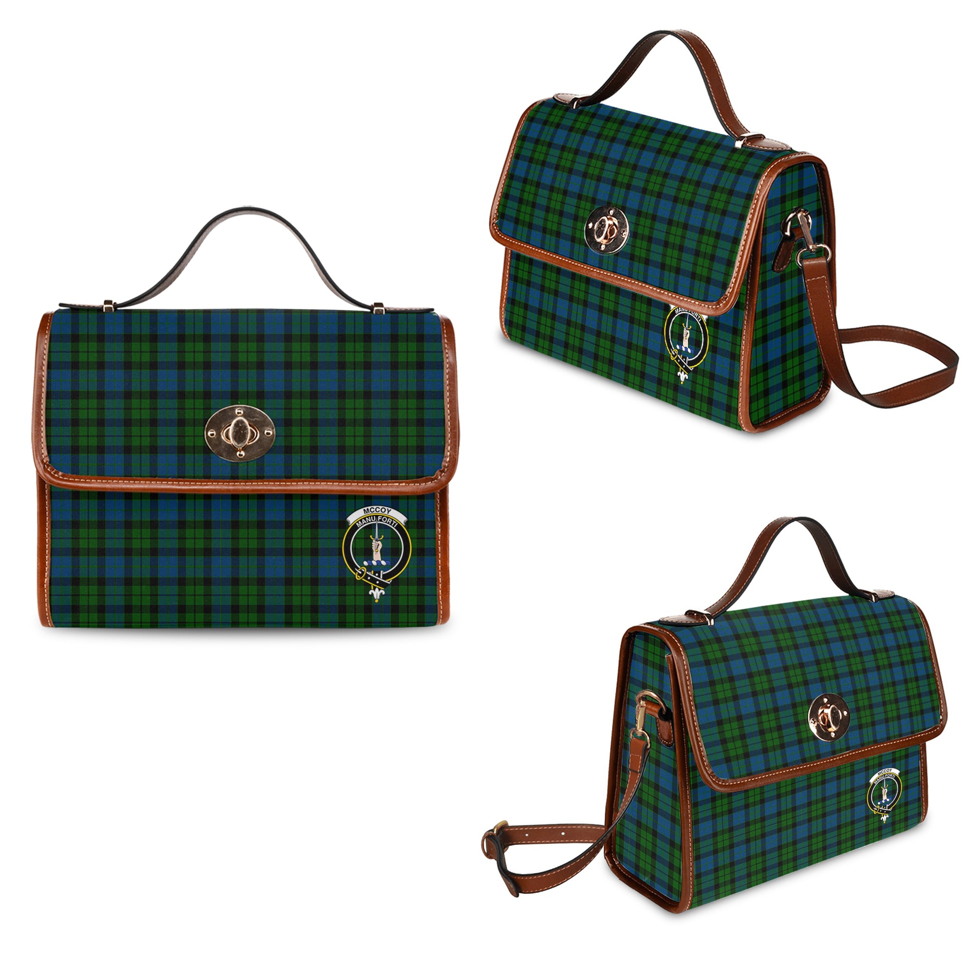 mccoy-tartan-leather-strap-waterproof-canvas-bag-with-family-crest