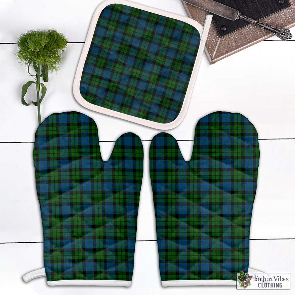 McCoy Tartan Combo Oven Mitt & Pot-Holder Combo 2 Oven Mitt & 1 Pot-Holder Black - Tartan Vibes Clothing