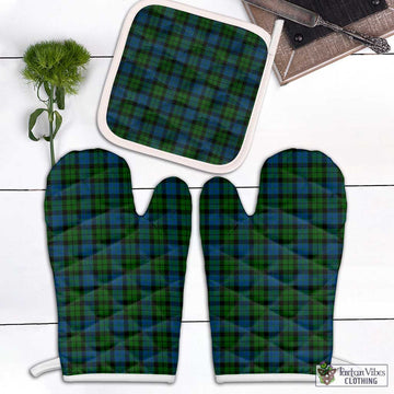McCoy Tartan Combo Oven Mitt & Pot-Holder Combo 2 Oven Mitt & 1 Pot-Holder Black - Tartan Vibes Clothing