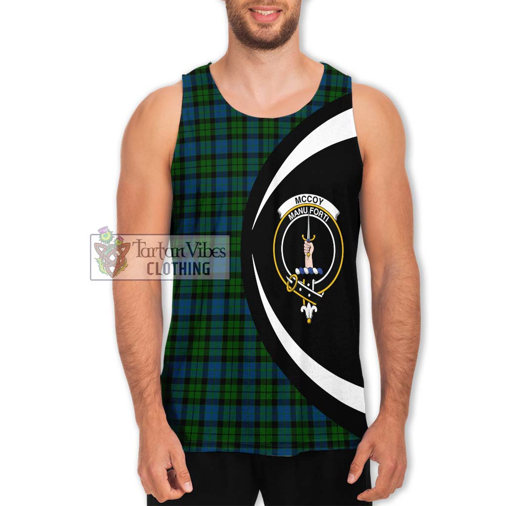 McCoy Tartan Men's Tank Top with Family Crest Circle Style Men - Tartan Vibes Clothing
