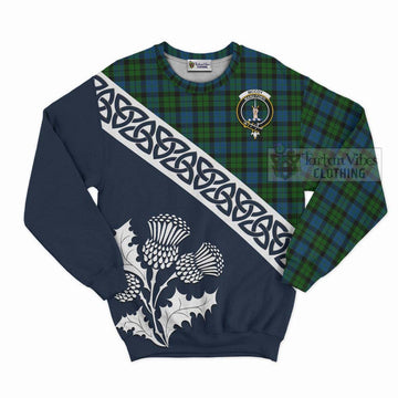 McCoy Tartan Sweatshirt Featuring Thistle and Scotland Map Unisex - Tartan Vibes Clothing