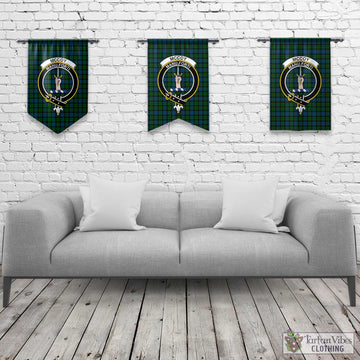 McCoy Tartan Gonfalon, Tartan Banner with Family Crest Rectangle - Tartan Vibes Clothing