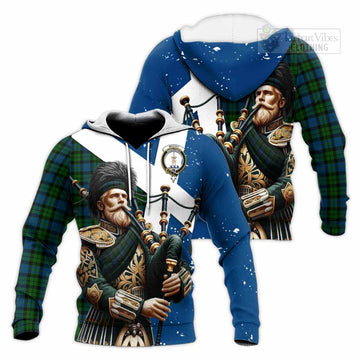 McCoy Tartan Knitted Hoodie with Family Crest Scottish Bagpiper Vibes Unisex Knitted Pullover Hoodie - Tartan Vibes Clothing