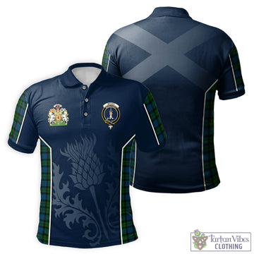 Tartan Vibes Clothing McCoy Tartan Men's Polo Shirt with Family Crest and Scottish Thistle Vibes Sport Style