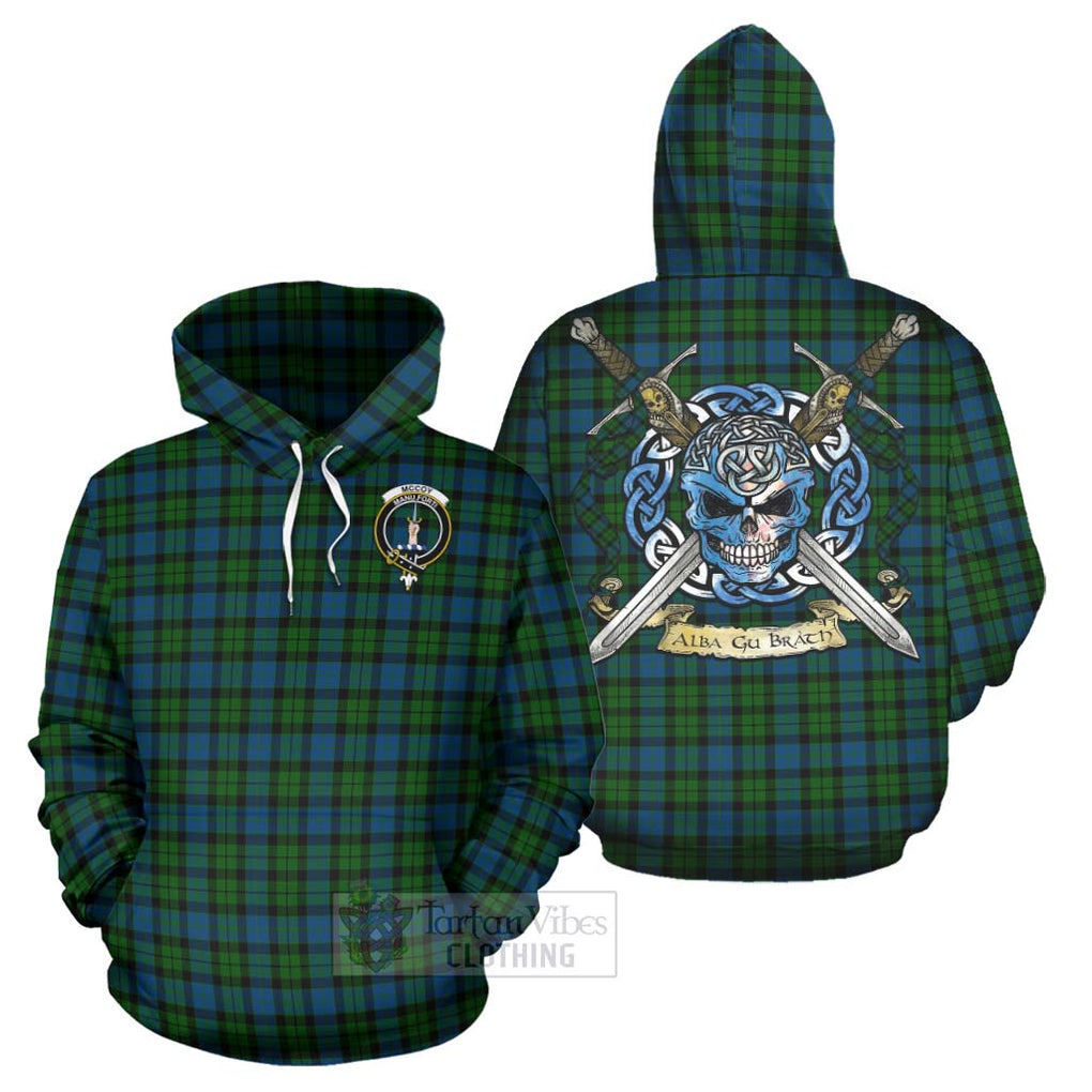 McCoy Tartan Hoodie with Family Crest Celtic Skull Style Zip Hoodie - Tartan Vibes Clothing