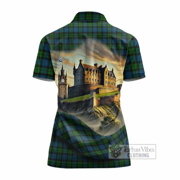 McCoy Tartan Family Crest Women's Polo Shirt with Scottish Ancient Castle Style - Tartan Vibes Clothing