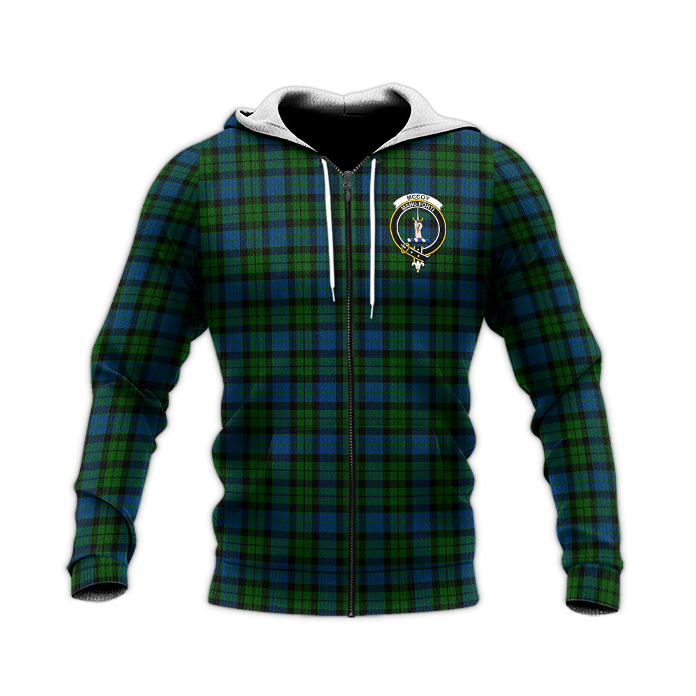 McCoy Tartan Knitted Hoodie with Family Crest Unisex Knitted Zip Hoodie - Tartan Vibes Clothing