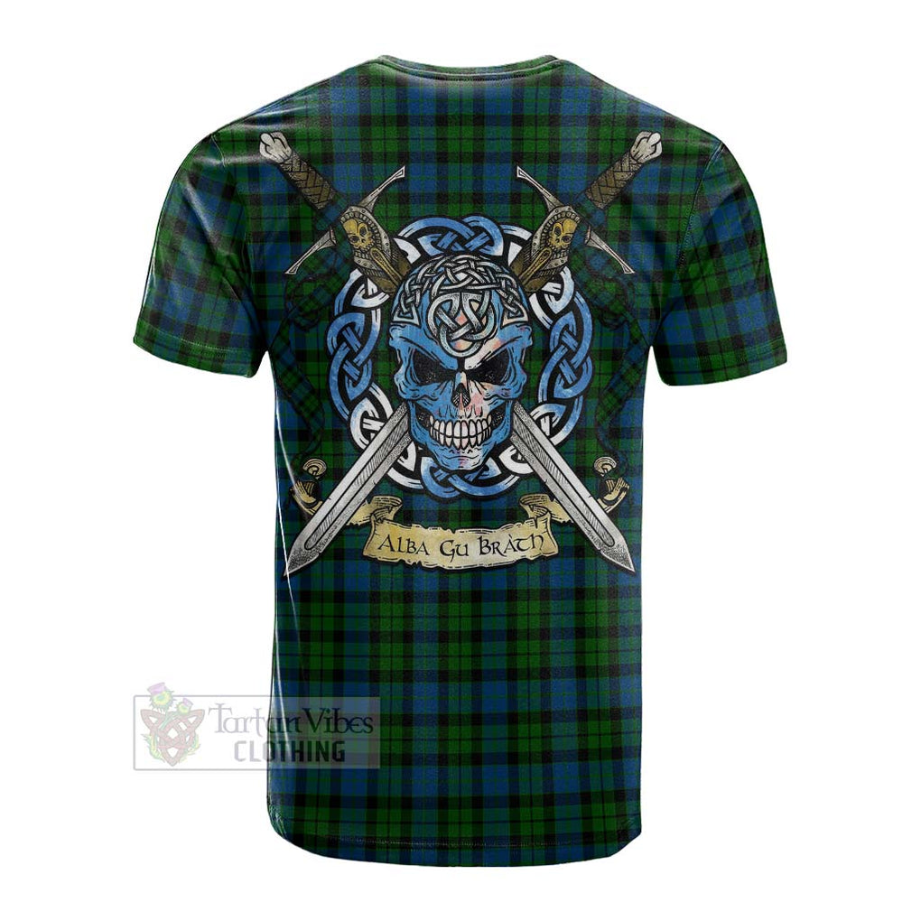 McCoy Tartan Cotton T-shirt with Family Crest Celtic Skull Style Men's Shirt - Tartan Vibes Clothing