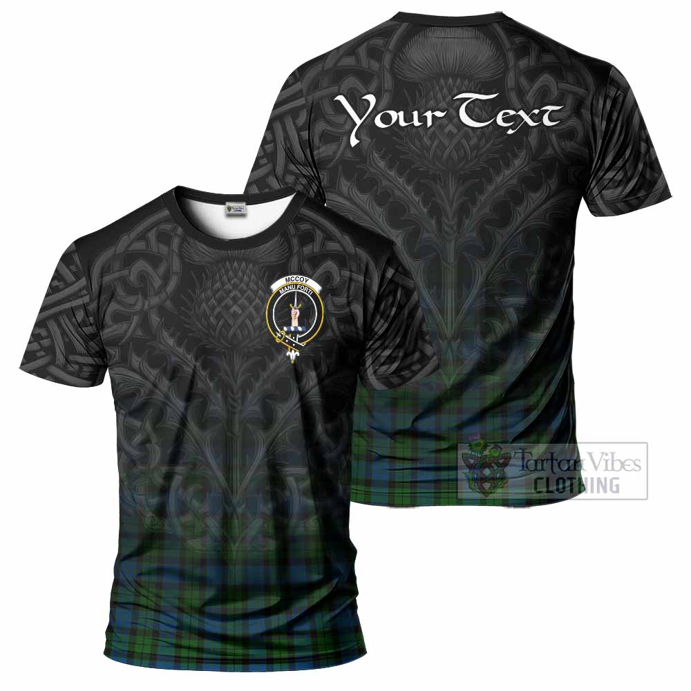 McCoy Tartan T-Shirt with Family Crest Celtic Thistle Vibes - Tartan Vibes Clothing