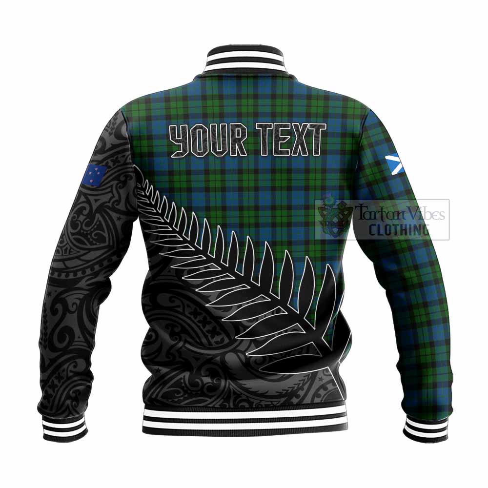 McCoy Crest Tartan Baseball Jacket with New Zealand Silver Fern Half Style - Tartan Vibes Clothing