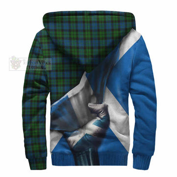 McCoy Tartan Sherpa Hoodie with Family Crest Scotland Patriotic Style - Tartan Vibes Clothing