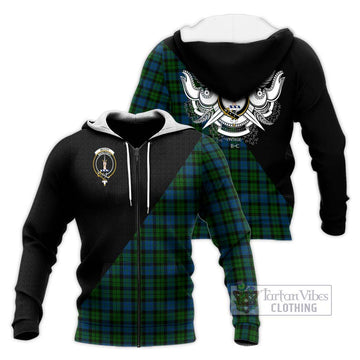 McCoy Tartan Knitted Hoodie with Family Crest and Military Logo Style Unisex Knitted Zip Hoodie - Tartan Vibes Clothing