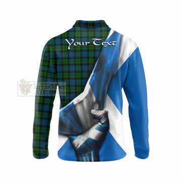 McCoy Tartan Long Sleeve Polo Shirt with Family Crest Scotland Patriotic Style - Tartan Vibes Clothing