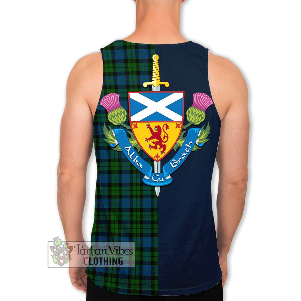 McCoy Tartan Men's Tank Top Alba with Scottish Lion Royal Arm Half Style - Tartan Vibes Clothing