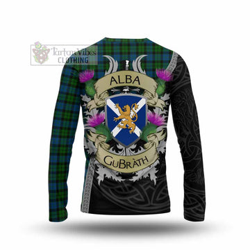 McCoy Tartan Family Crest Long Sleeve T-Shirt Lion Rampant Royal Thistle Shield Celtic Inspired - Tartan Vibes Clothing