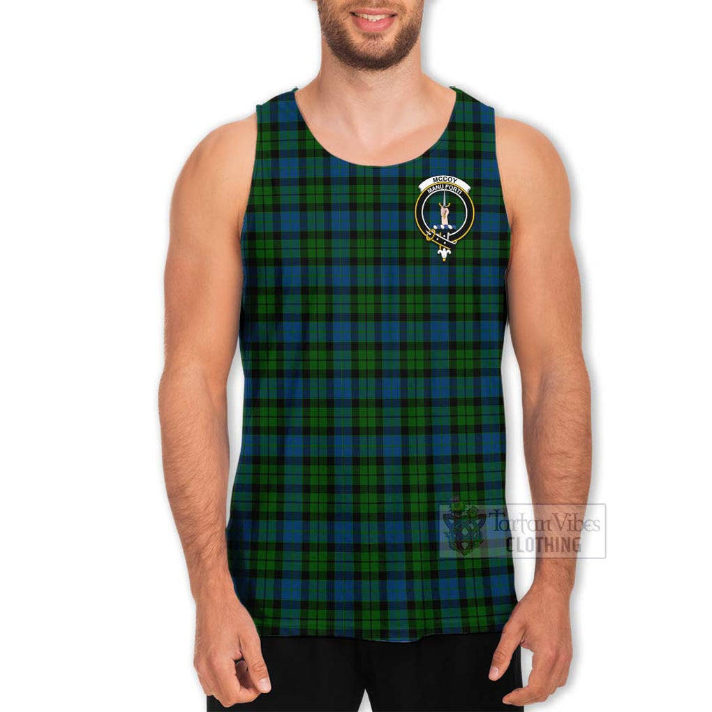 McCoy Tartan Men's Tank Top with Family Crest Celtic Skull Style - Tartan Vibes Clothing