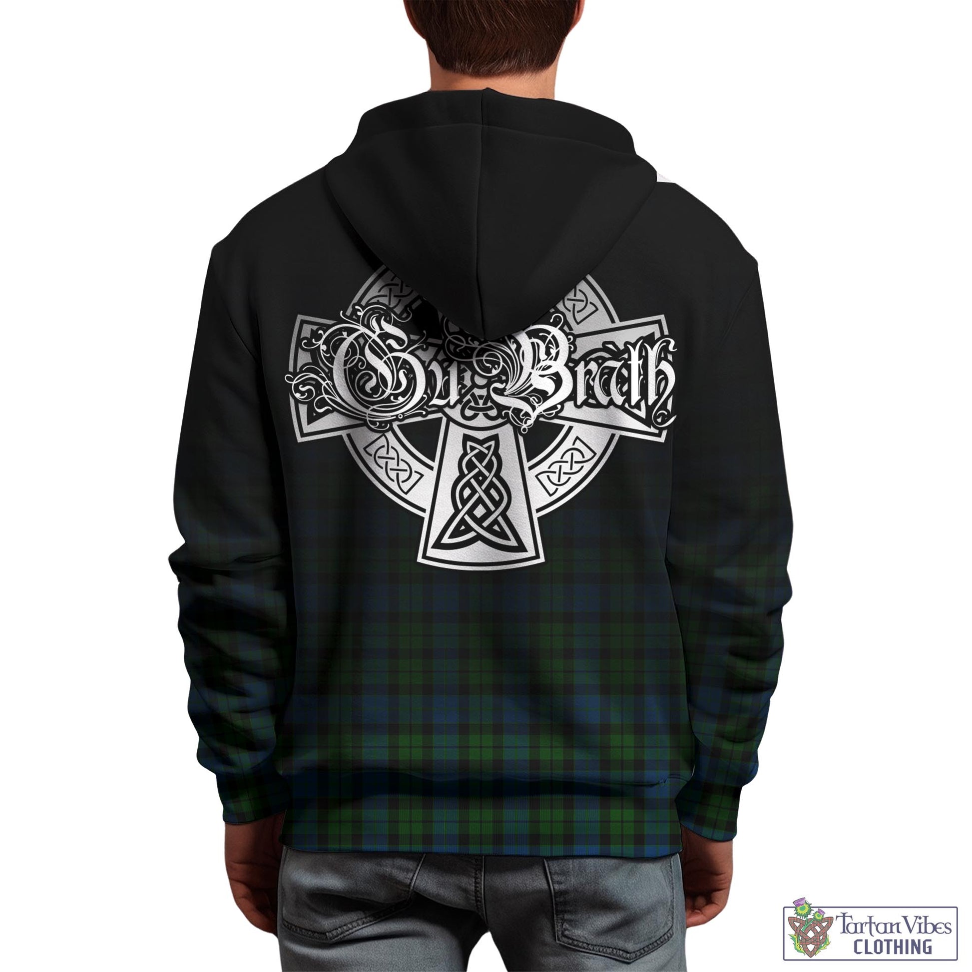 Tartan Vibes Clothing McCoy Tartan Hoodie Featuring Alba Gu Brath Family Crest Celtic Inspired