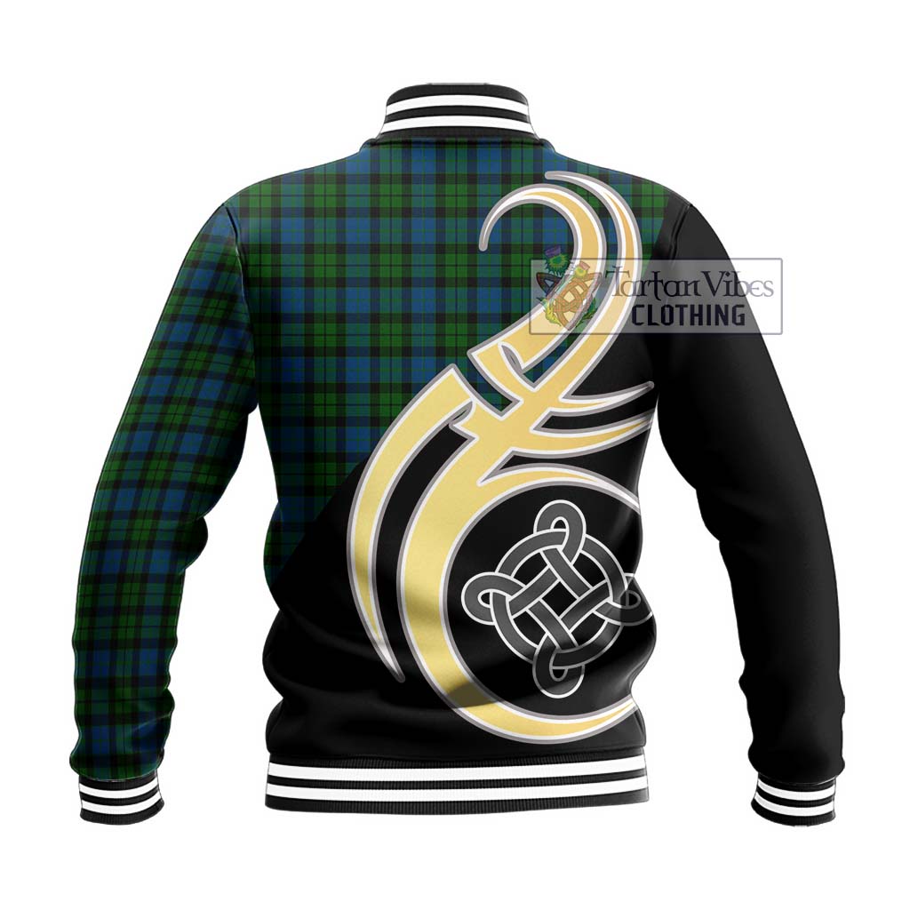 McCoy Tartan Baseball Jacket with Family Crest and Celtic Symbol Style - Tartan Vibes Clothing