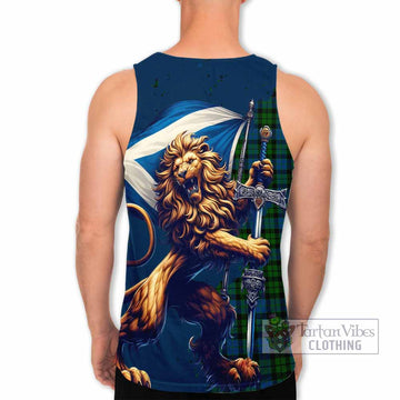 McCoy Tartan Family Crest Men's Tank Top with Scottish Majestic Lion - Tartan Vibes Clothing