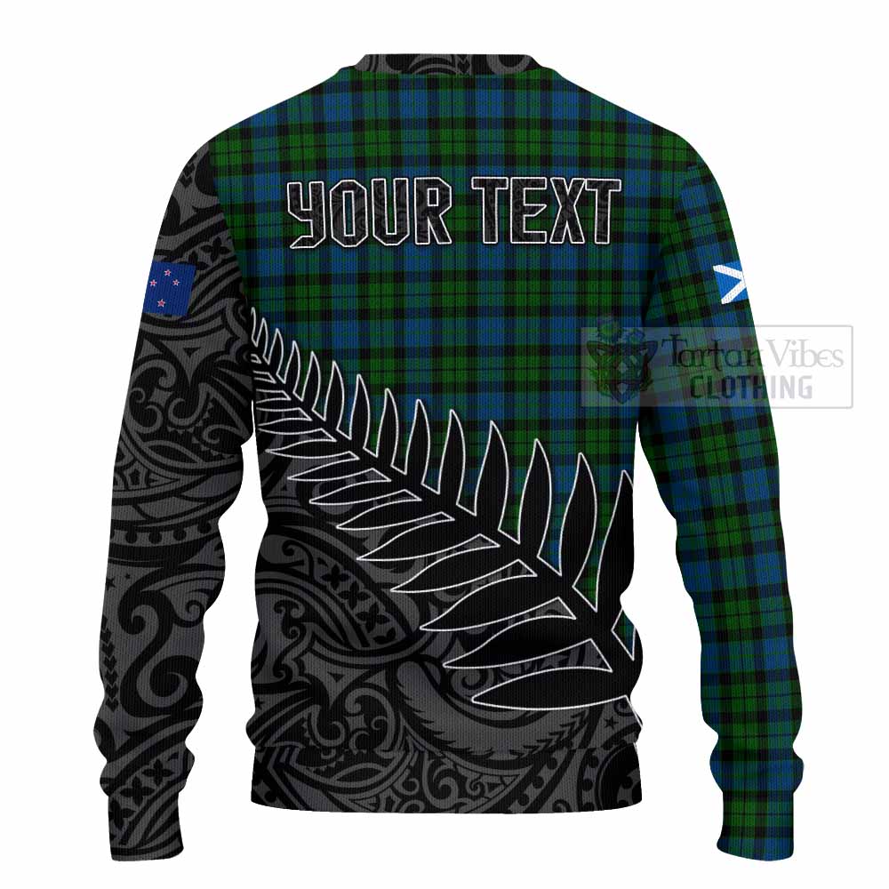McCoy Crest Tartan Knitted Sweater with New Zealand Silver Fern Half Style - Tartan Vibes Clothing