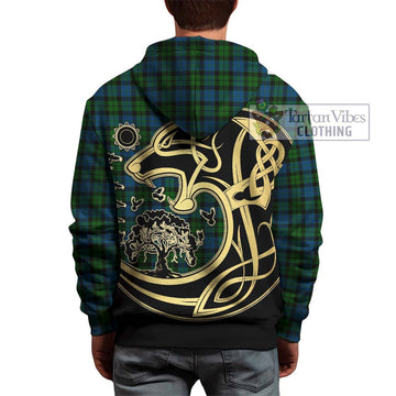 McCoy Tartan Hoodie with Family Crest Celtic Wolf Style - Tartan Vibes Clothing